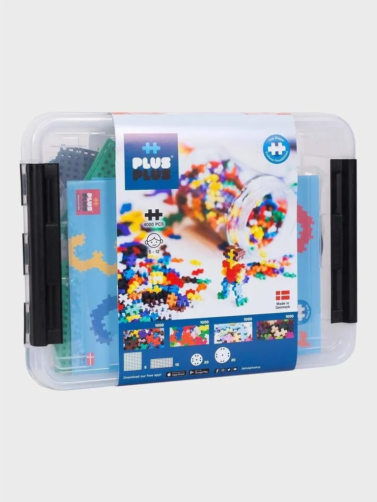 Plus Plus - 4000 briques créatives mélangées pour constructions 2D et 3D - 3