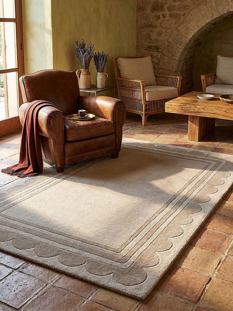 Eleganter Handgetufteter Wollteppichteppich WENSUM in Naturtönen | KADIMA DESIGN