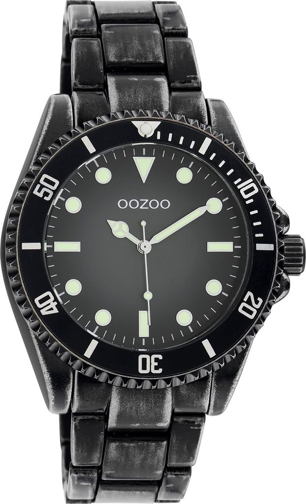 Oozoo Armbanduhr schwarz Edelstahl Timepieces Herren Analog-Quarzuhr UOC11014