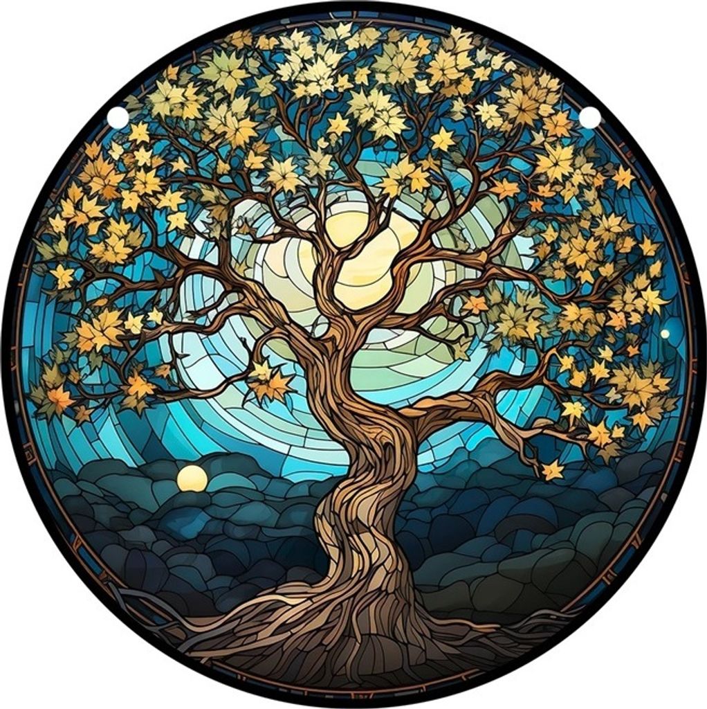 Sonnenfänger Tree of Life/Typ42/L – Buntglasfenster KP32223