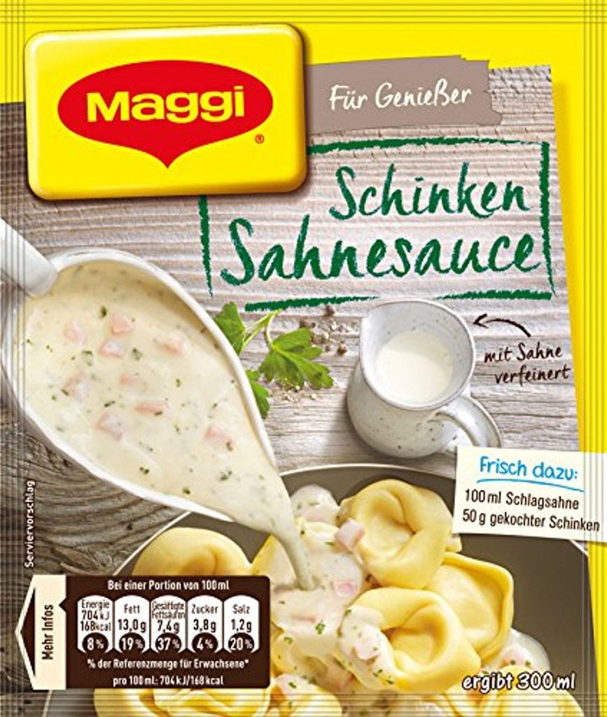 Maggi Für Genießer Schinken Sahnesauce würzig und besonders Produktbild 
