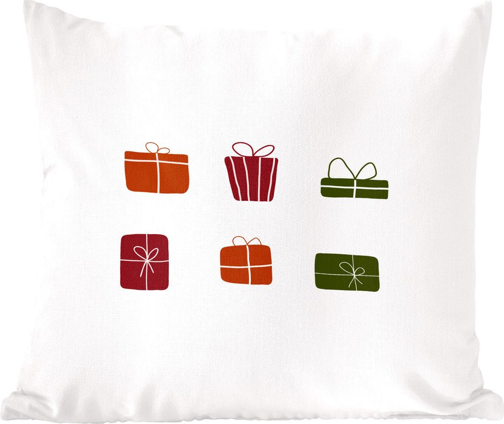 MuchoWow Zierkissen Sofakissen Wohnzimmer Dekokissen 40x40 cm Weihnachten - Geschenk - Design - Foto Kissen - Schlafzimmer Dekoration