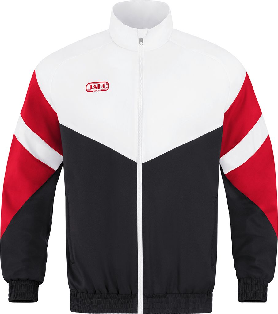 Jako Retro Präsentationsjacke Herren - Schwarz / Weiß / Rot