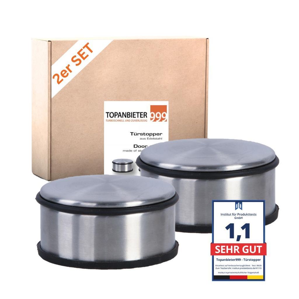 TOPANBIETER 999 Türstopper 2er Set Edelstahl Deko Türsack Bodenstopper Türkeil