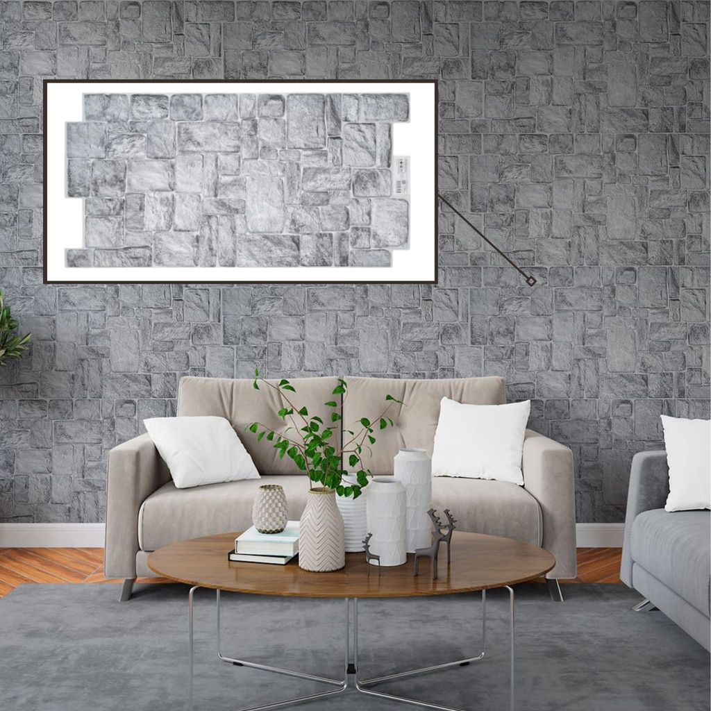 3D-Wandpaneele PVC | Stein Optik | Natürlicher Graustein - Produktbild 