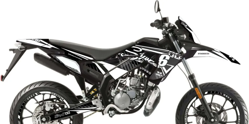 Kit graphique Stage6 blanc pour carénages Derbi X-treme 2018-2020