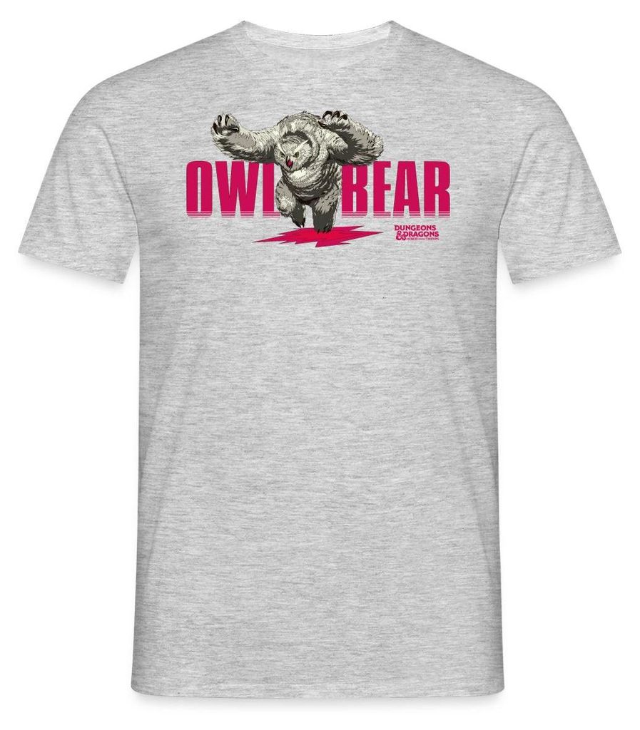 Spreadshirt Dungeons & Dragons DND Owlbear Männer T-Shirt, M, Grau meliert