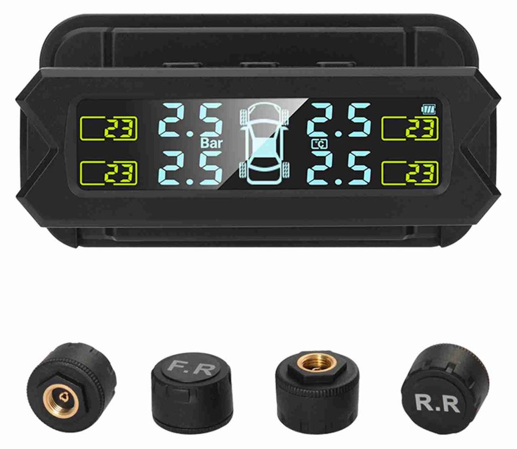 Reifendrucküberwachung, LCD-Bildschirm, automatische Hintergrundbeleuchtung, solarbetriebenes System