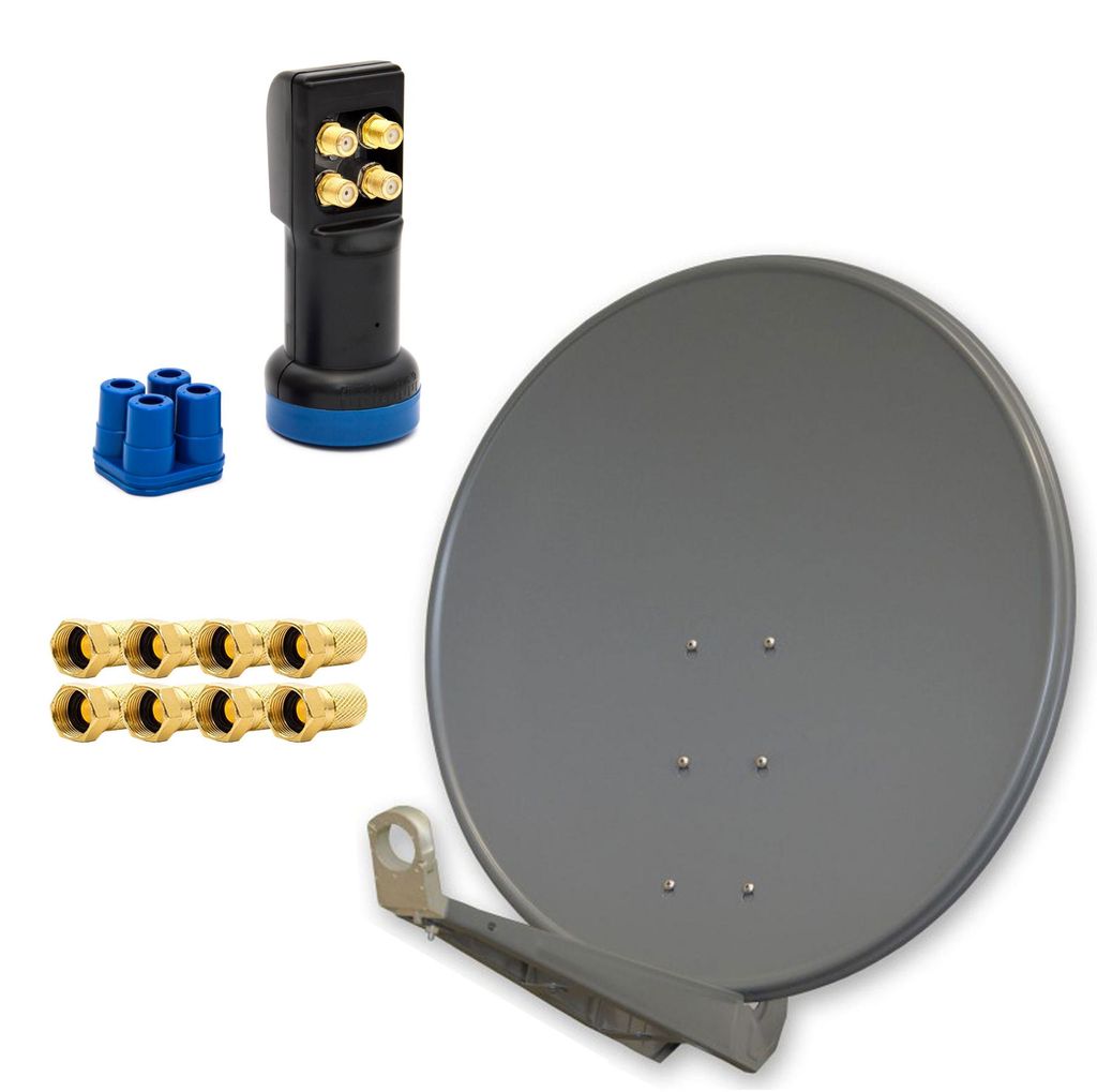 PremiumX DELUXE SAT Anlage bis 4 TV Receiver 100cm Produktbild 