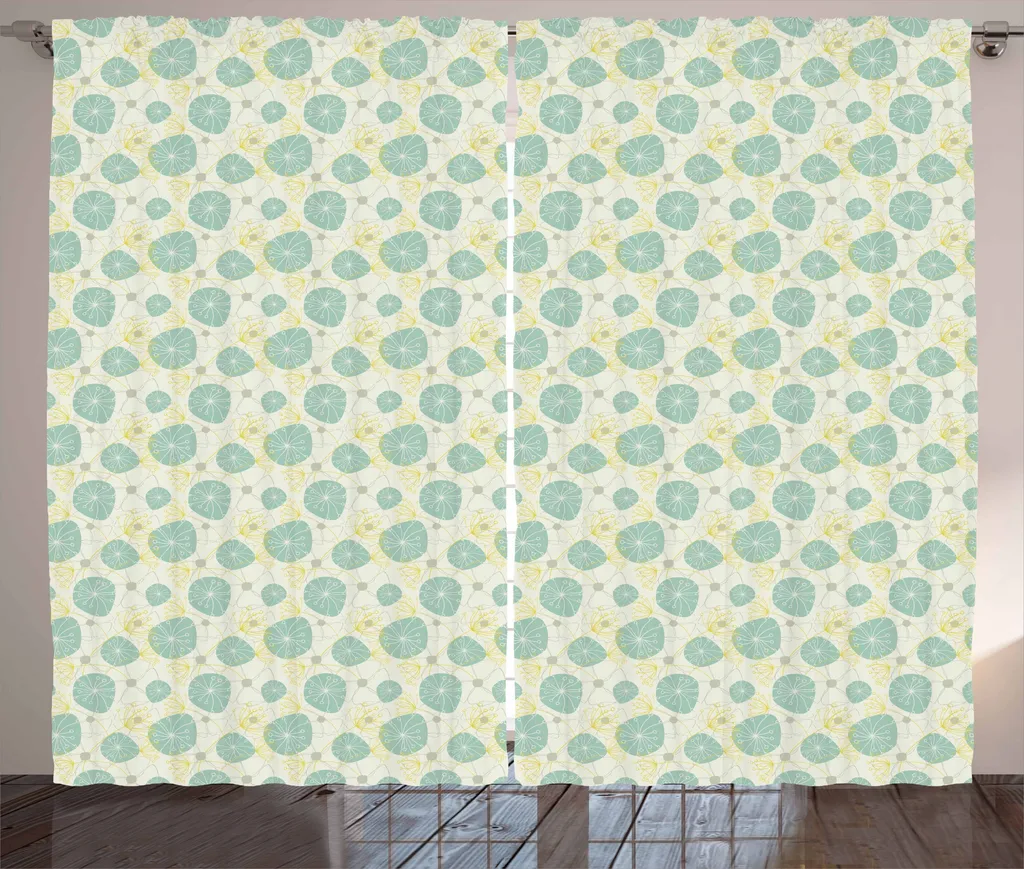 ABAKUHAUS Tenda Rustica Tarassaco 280x175 cm | Arredo Camera Verde e Giallo