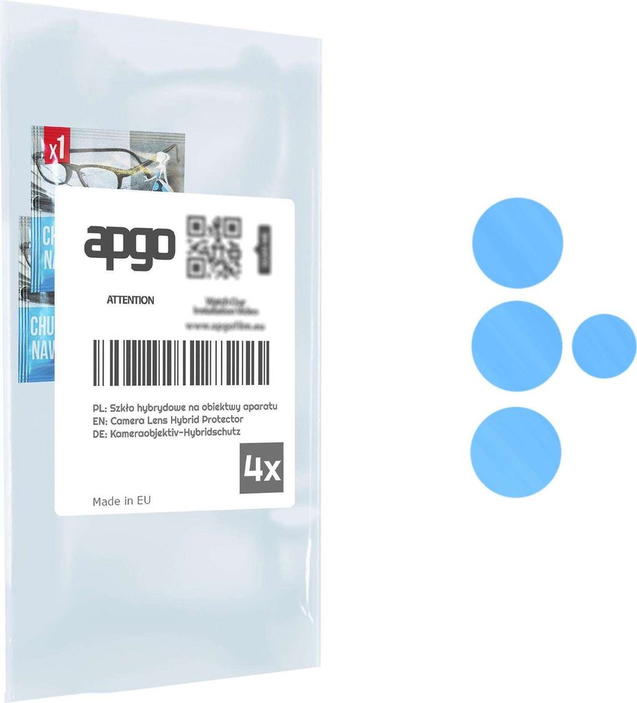 apgo 4 Stück Hybrid Kameraschutz, Kamera-Schutzglas kompatibel mit Kruger&Matz Live 10S, Linsenschutz, 9H Härte, Schutz für Kameraobjektiv, Anti...