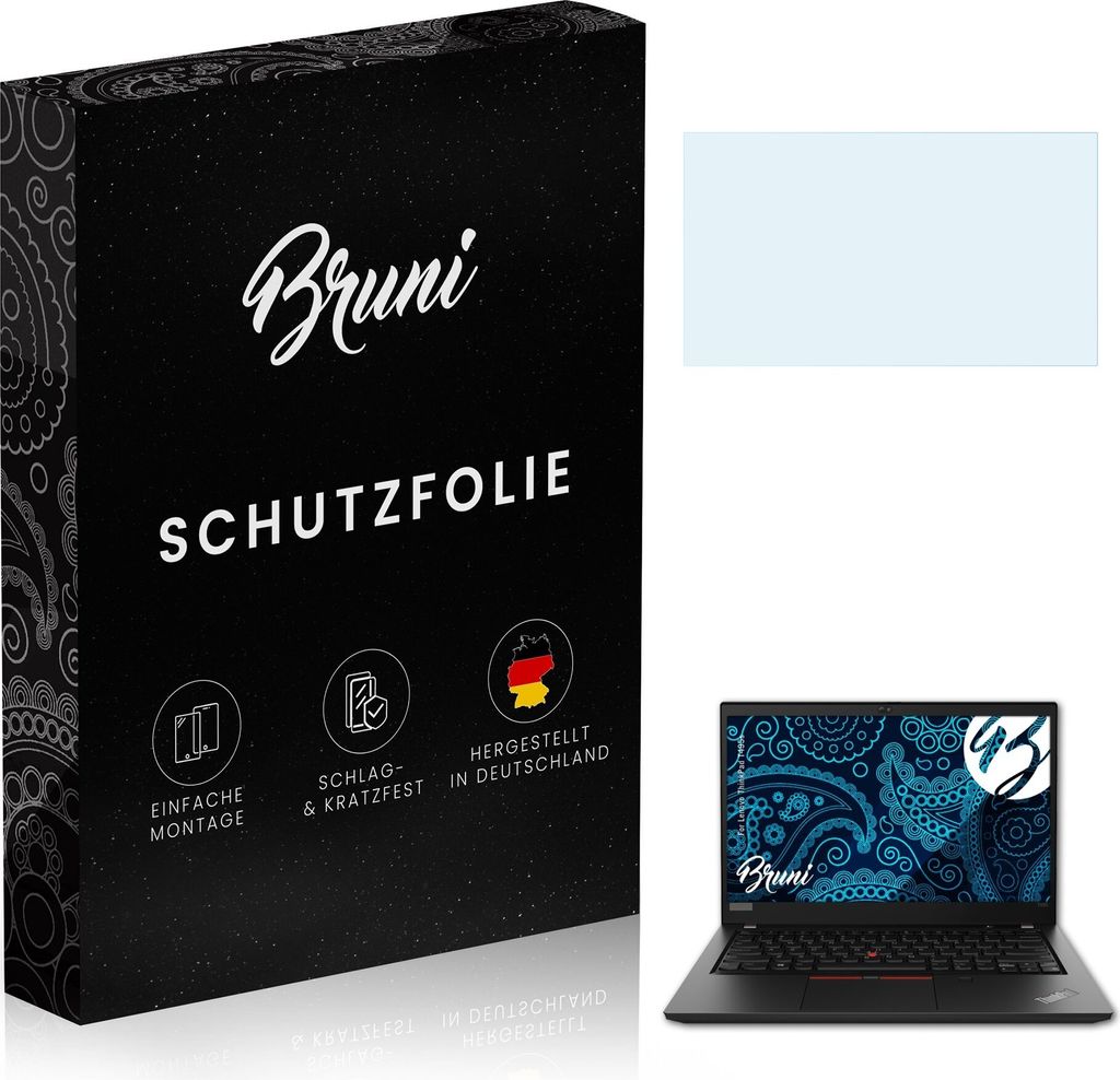 atFoliX 4061187848720, Laptop Bildschirmschutz, Transparent, Lenovo, ThinkPad T495s, Klare Bildschirmschutzfolie, Kratzresistent