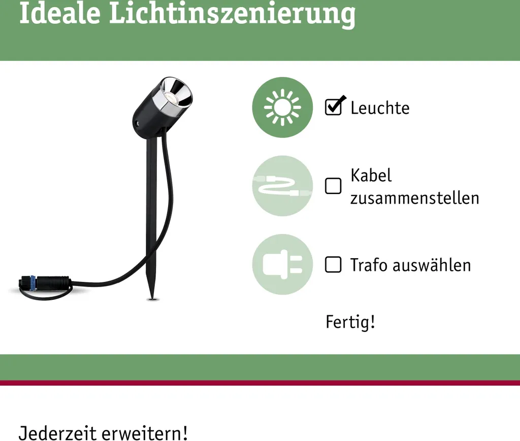 Paulmann Plug & Shine LED Gartenstrahler Pike Einzelspot - 4