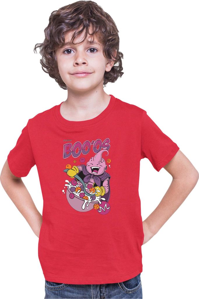 Kinder T-Shirt Dragon Anime Manga Ball Z Majin Boo 03, 5-6 Jahr - 116 / Rot