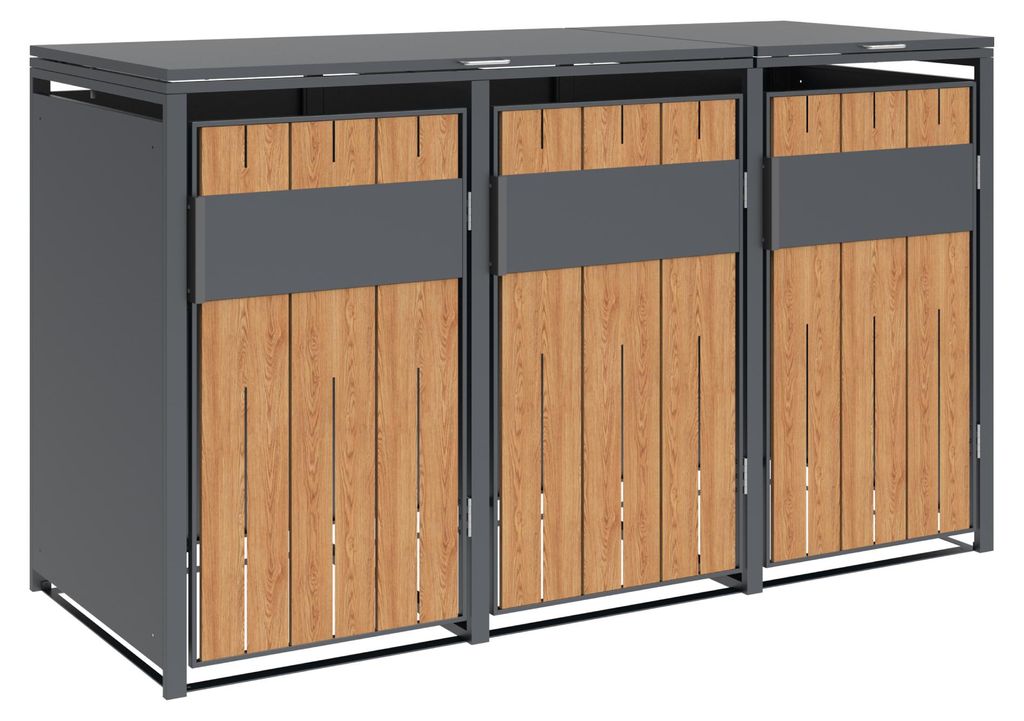 Westmann Varius 3 Metall Mülltonnenbox 3er 3x240 L Produktbild 