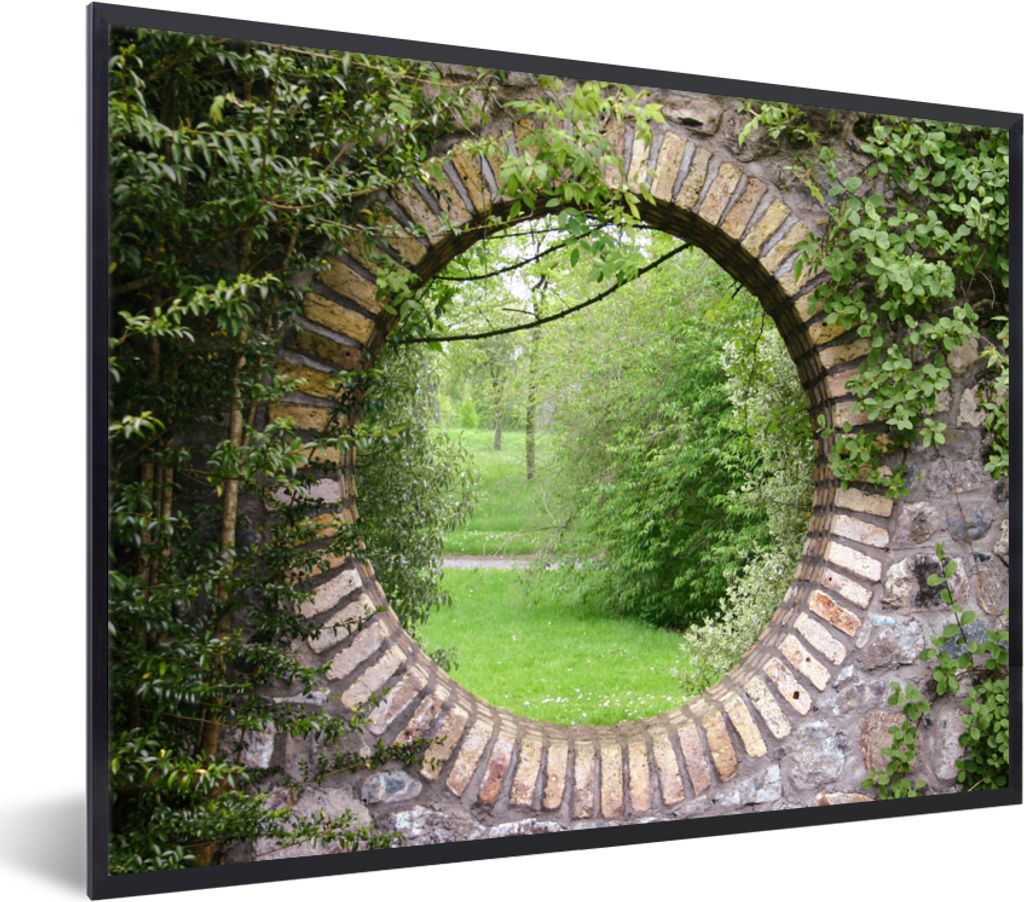 MuchoWow Gerahmtes Poster Park - Aussicht - Natur 40x30 cm - Poster mit Schwarzem Bilderrahmen Wandposter Rahmen Foto Bilder - Kunstposter - Wand...