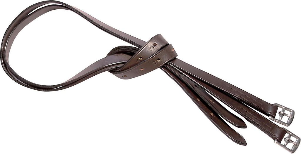 Waldhausen STAR Steigbügelriemen Leder braun oder schwarz, Farbe:Braun, Größe:150 cm