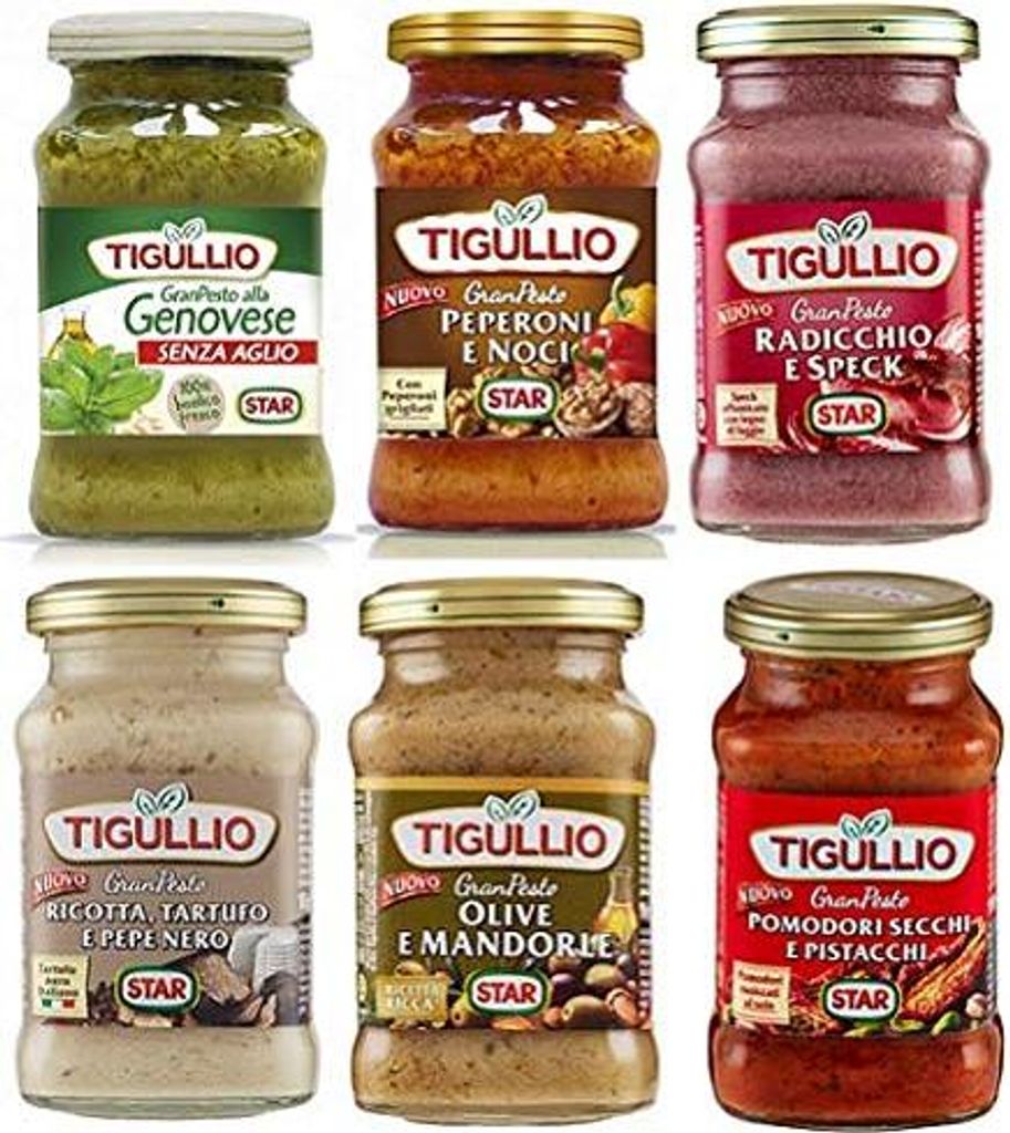 TESTPAKET Star Tigullio Gran Pesto 6 x 190g Sauce Soße