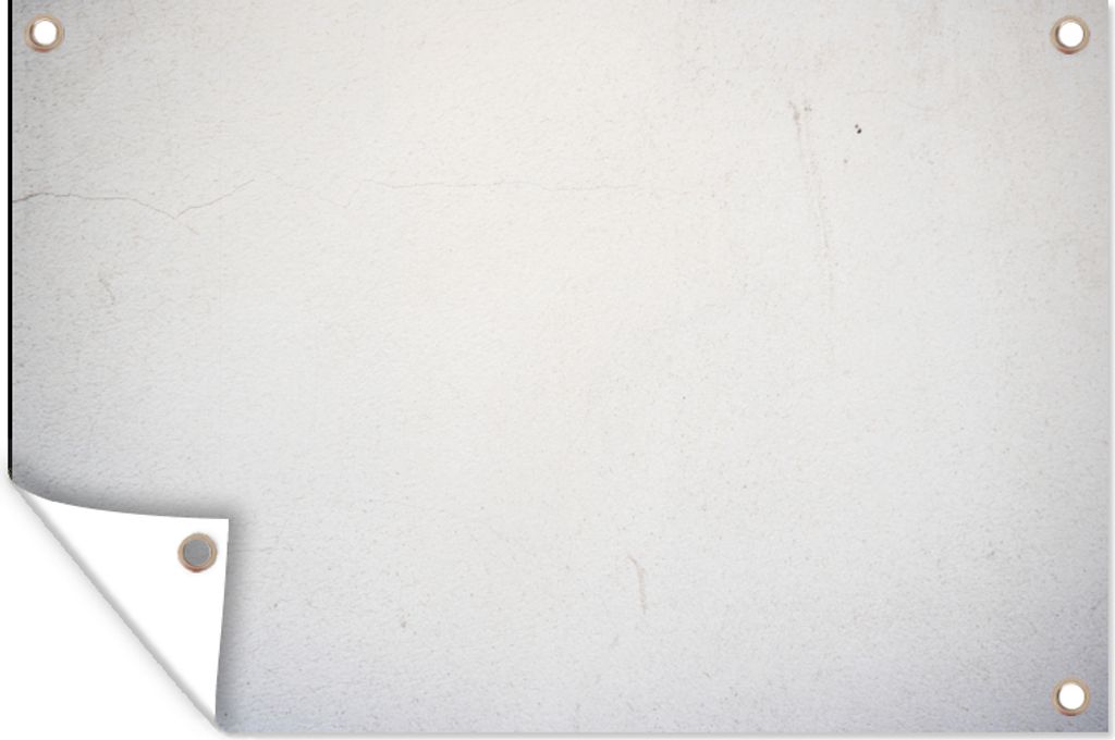 MuchoWow 90x60 cm Outdoor-Poster Gartendeko Sichtschutz Garten Poster für den Garten Beton - Weiß - Modern