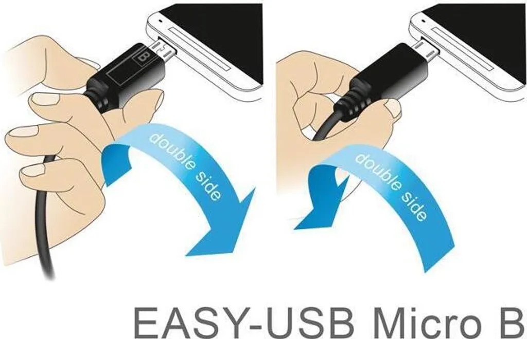DELOCK Cavo USB A -> Micro-B St/St 0,20m nero Easy USB - 7