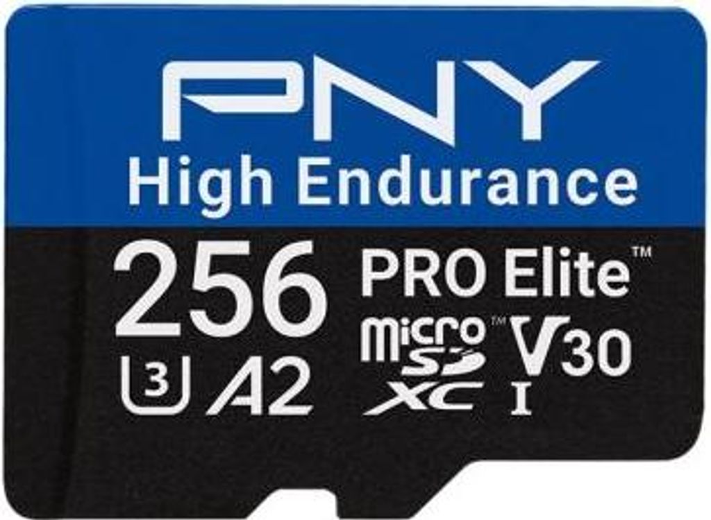 SD MicroSD XC Card 256GB PNY Pro Elite High Endurance