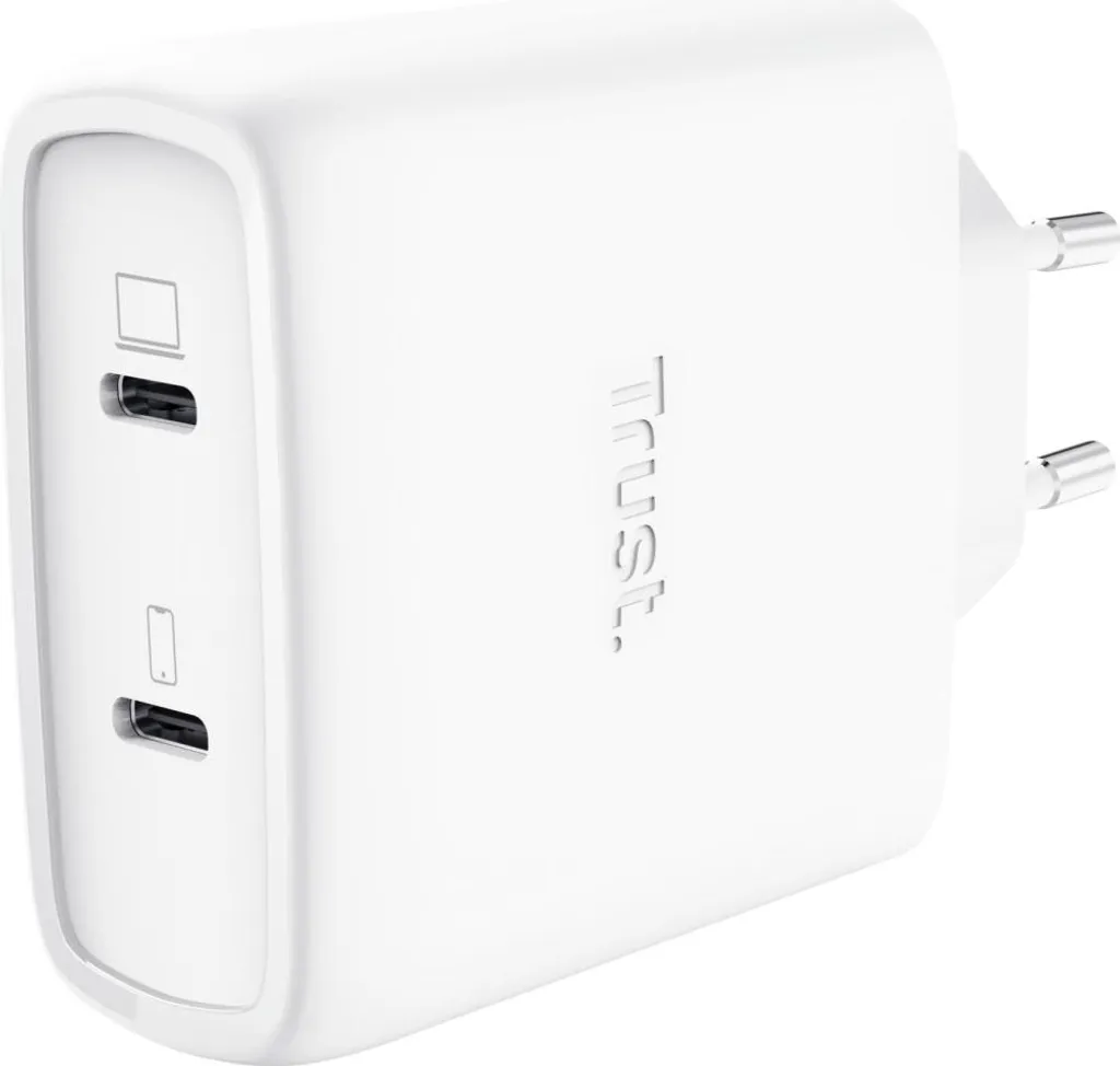 Alimentatore Trust Maxo Bianco 65W: Il Caricatore USB-C che non ti Tradisce