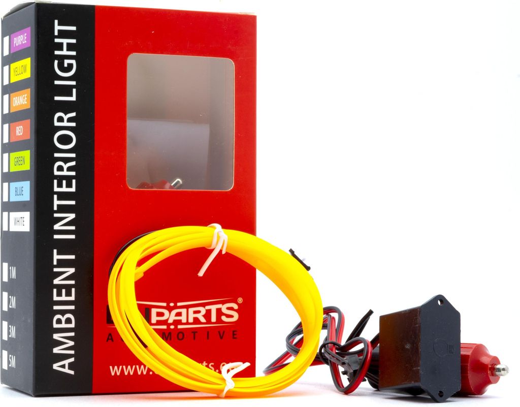 LED Auto Lichtleiter Umgebungslicht 12V Bernstein 1 Meter