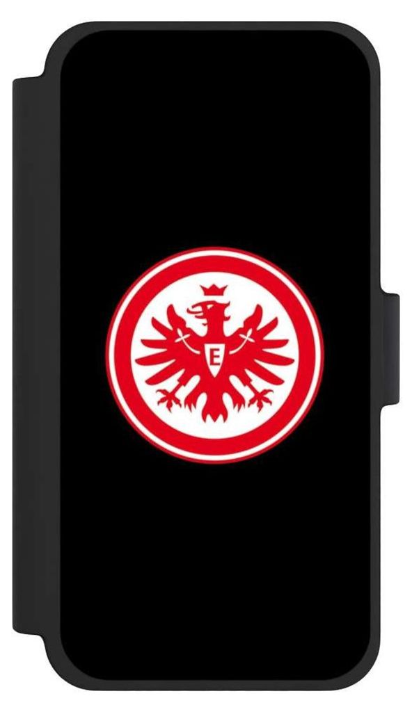 NIVOCASE Klapphülle für Apple iPhone 12 mini Handyhülle aus Kunst Leder NIVOflip schwarz Adler Eintracht Frankfurt SGE