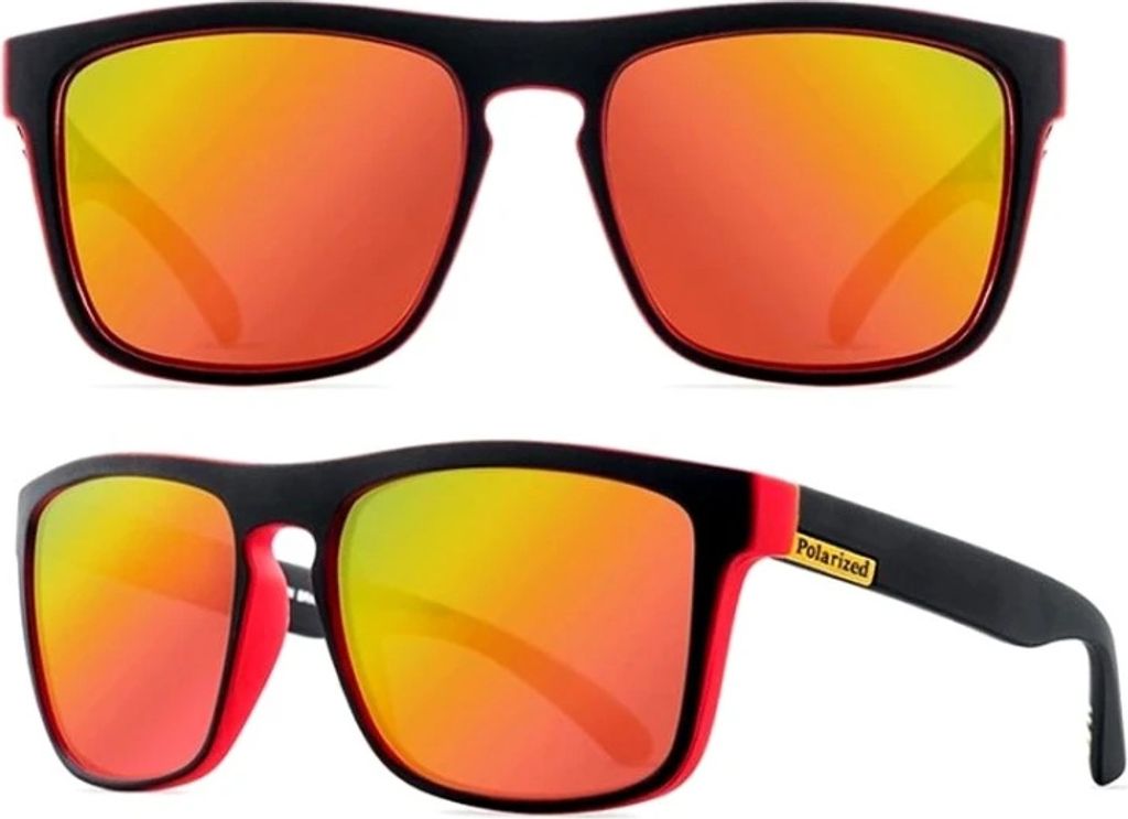 J&W platz polarisierte sportbrille Mbarvasha rot gläser