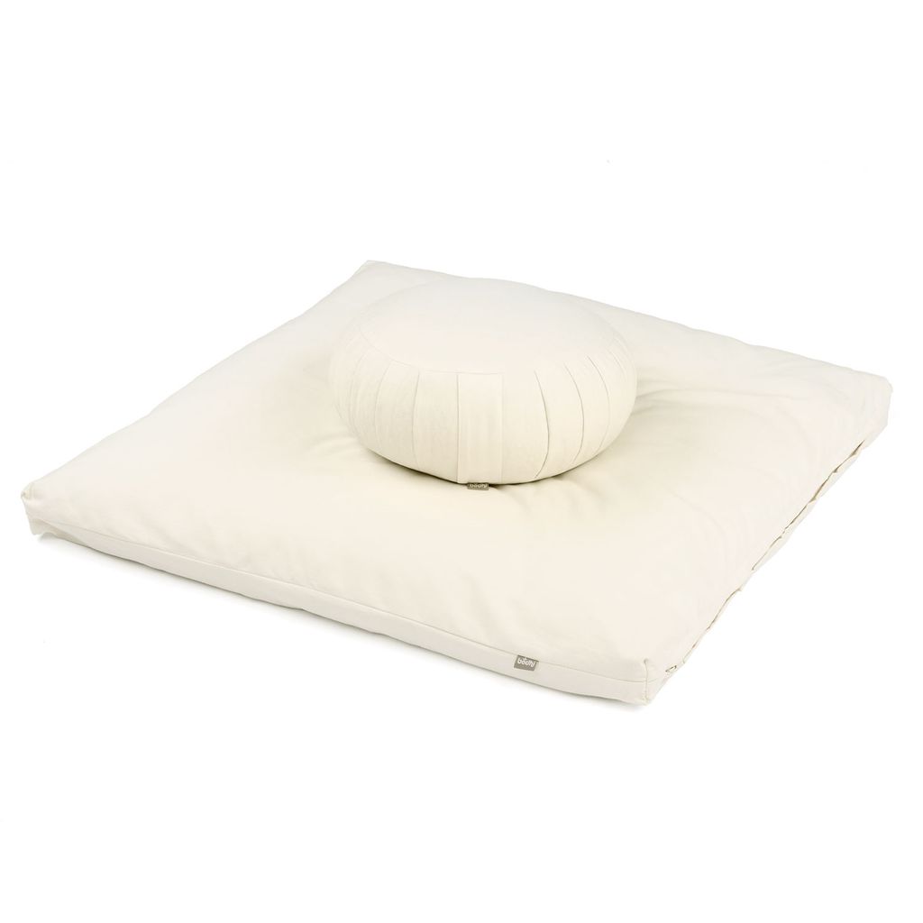 Zafu Zabuton Meditationsset - Meditationskissen Und Matte Braun 80x80cm