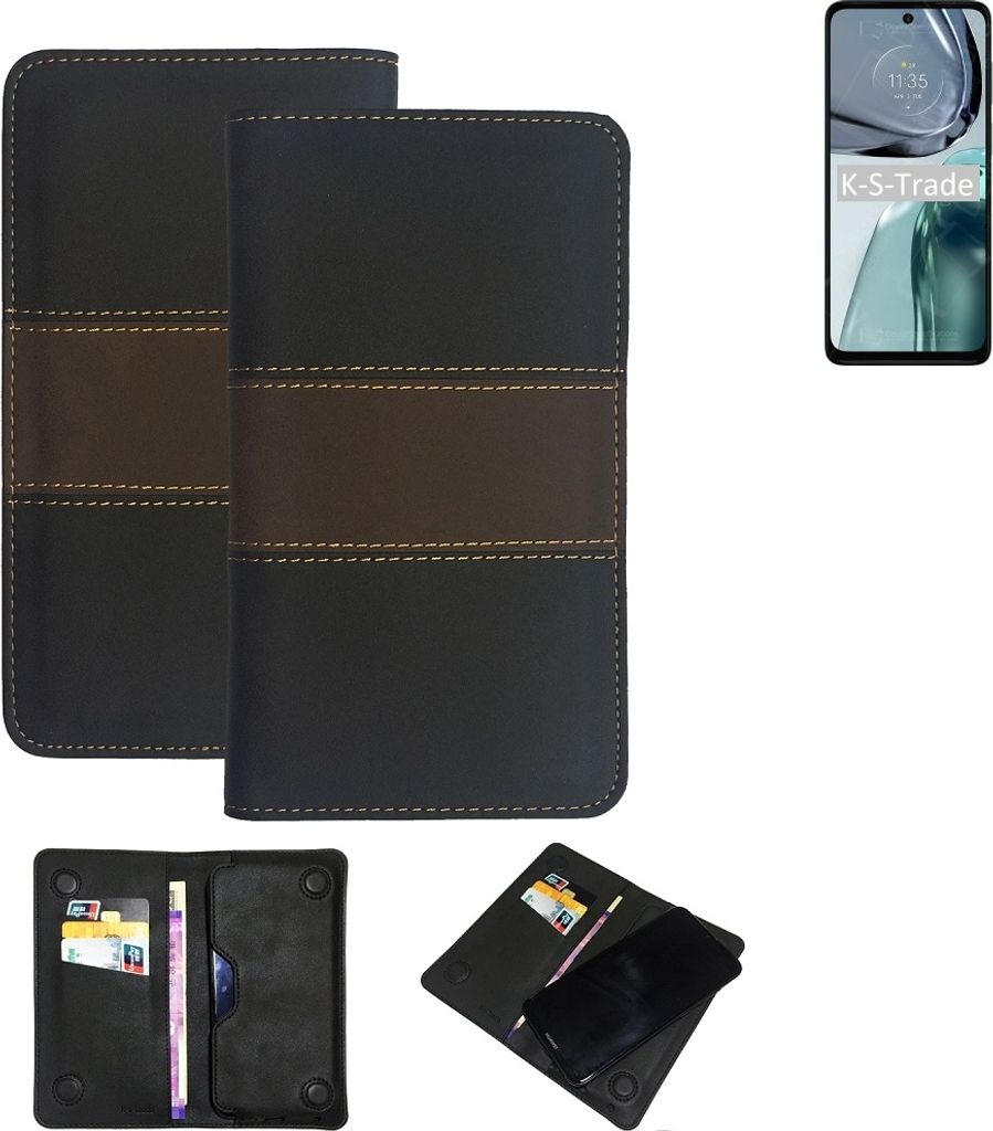 K-S-Trade Hülle Handyhülle kompatibel mit Motorola Moto G62 5G Schutzhülle Walletcase Bookstyle Tasche Schutz Case Handytasche Wallet Cover