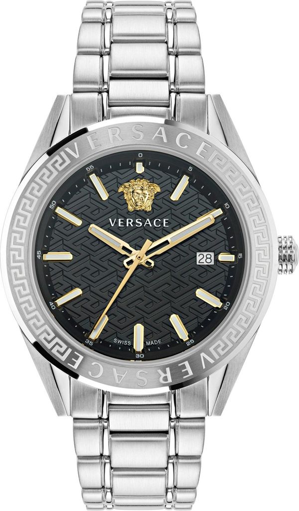 Versace VE6A00323 V-Code schwarz gold silber Edelstahl