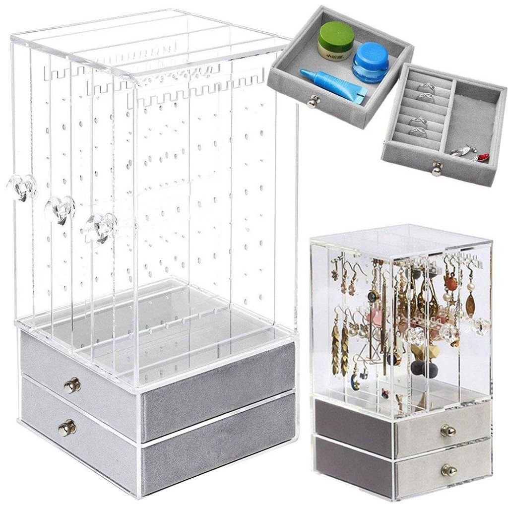 Schmuck-Organizer-Box Display Wildleder Produktbild 