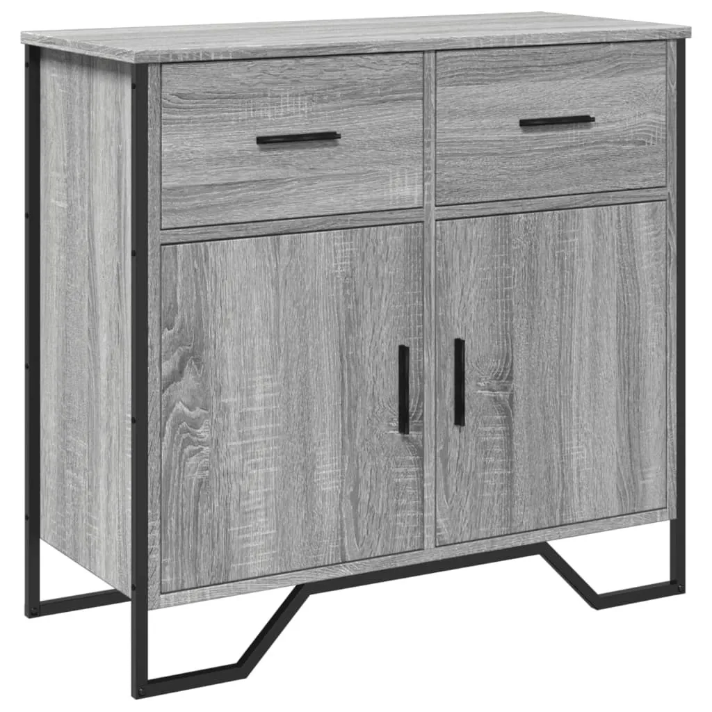 Credenza Grey Sonoma 79,5x35,5x74,5 cm Materiale a base di legno