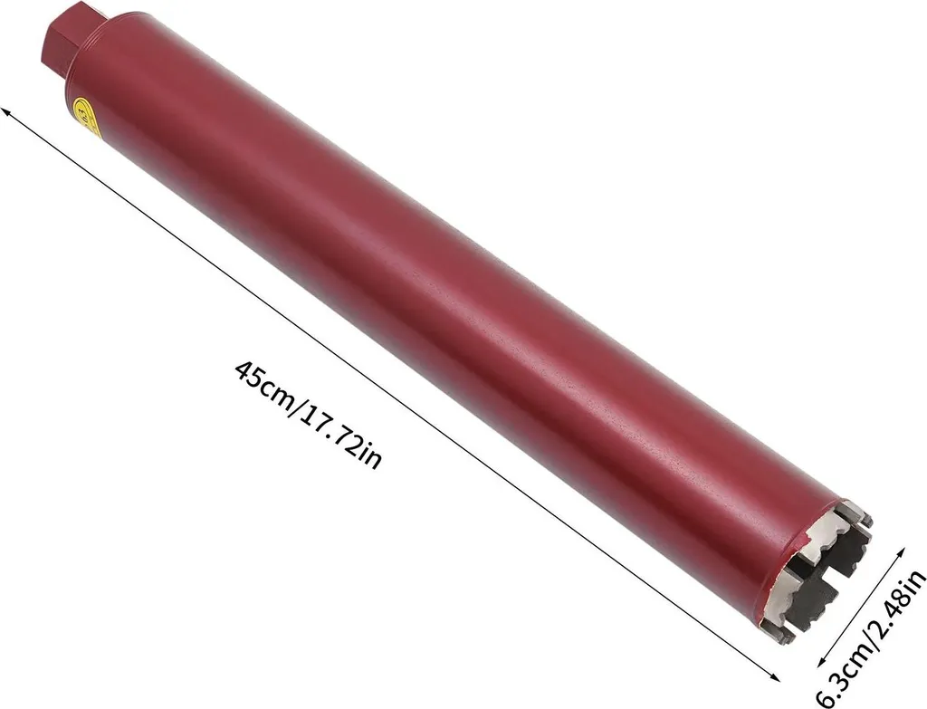 Punta Diamantata 63mm per Cemento Armato - Carotaggio Professionale Rosso