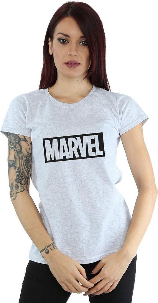Marvel - T-Shirt Logo für Damen BI1313 (XXL) (Grau)