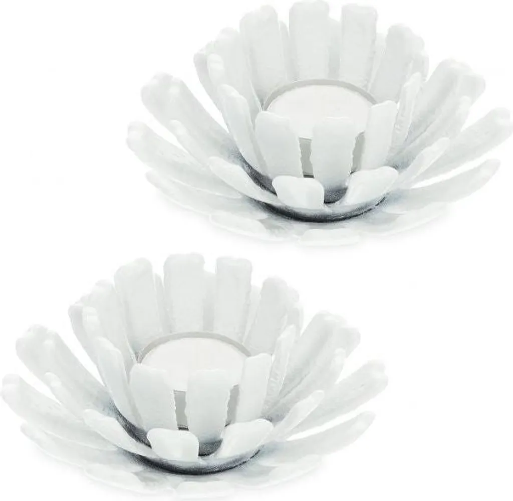 Photophore fleur lot de 2 pour ambiance tamisée et décoration de table festive