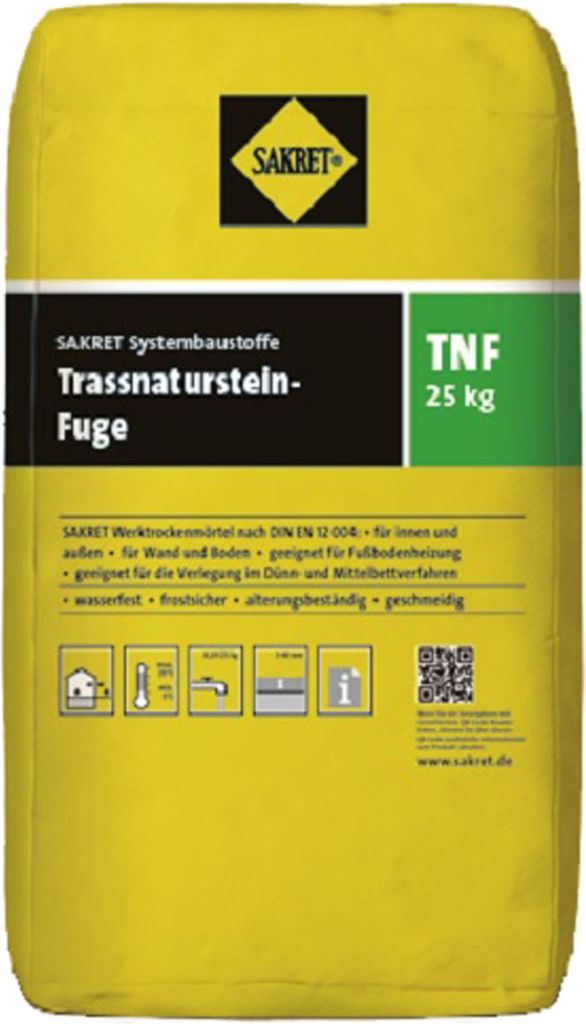SAKRET Trass-Naturstein-Fuge TNF grau 25kg Produktbild 