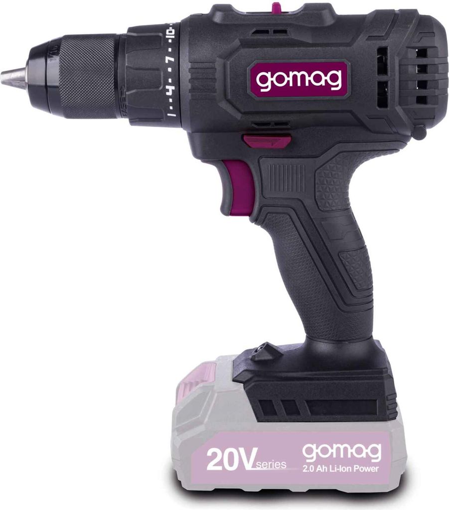 Gomag Akku-Bohrschrauber GO-BS45 20V Akkuschrauber mit 45 Nm Drehmoment