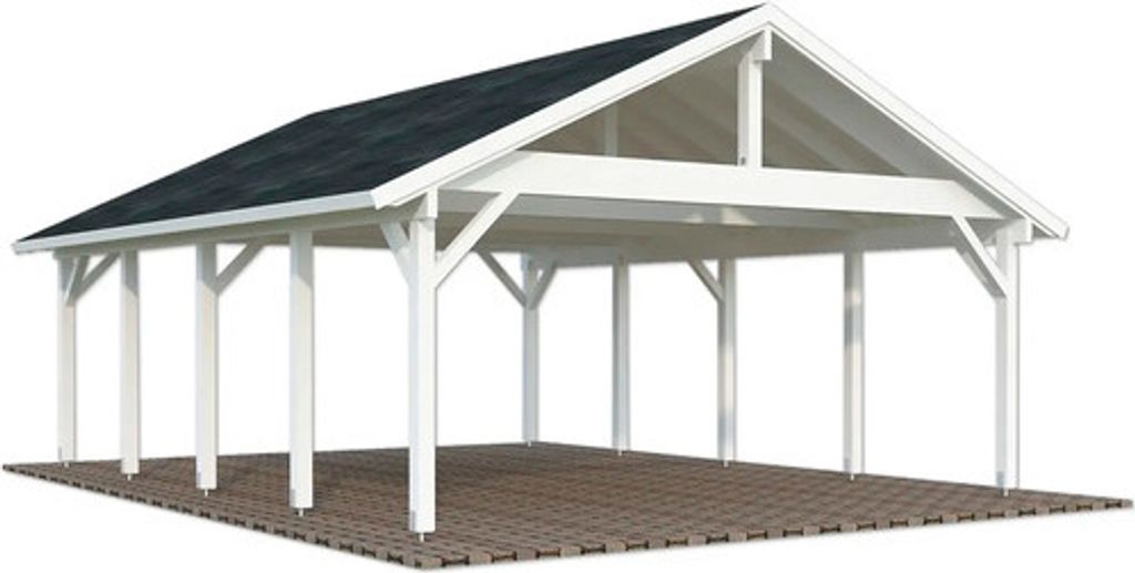 Doppelcarport Palmako Robert 40,6 m² 555 x 732 cm weiß