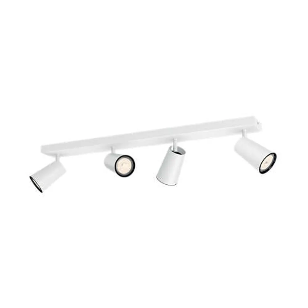 Spot de Plafond LED Philips Paisley Blanc avec 4 Têtes Orientables