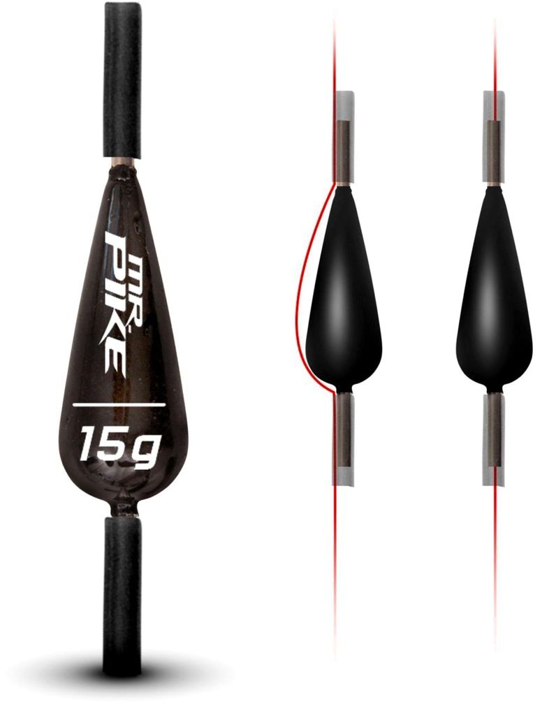 Quantum Mr Pike Slide Sinker Lead Free - 3 Gewichte, Gewicht:15g