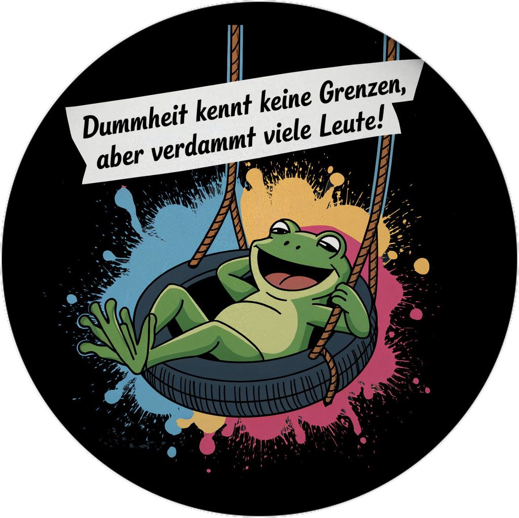 Grüner Frosch Magnet mit Flaschenöffner - Dummheit kennt viele Leute