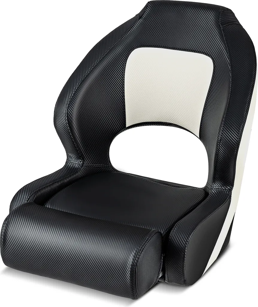 Siège de bateau confortable avec coussin de nuque relevable en cuir marin