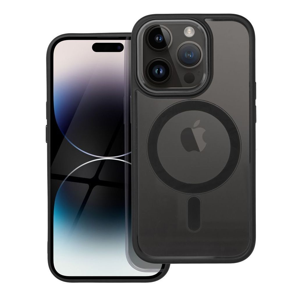 Case passend für iPhone 14 PRO Color Edge Mag Cover kompatibel mit MagSafe black