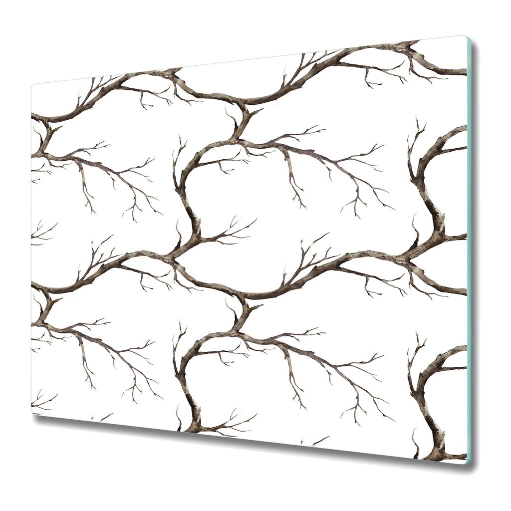Küche Schneidebrett - Glas Schneidebrett - Herd Abdeckung -Natur Retro Vintage