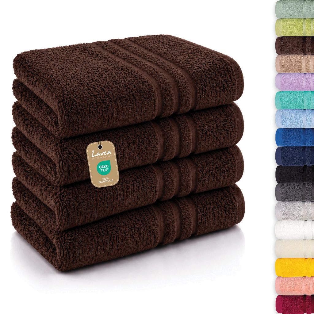Lavea® 4er Set Handtücher 50x100 cm - Elena, 100% Produktbild 