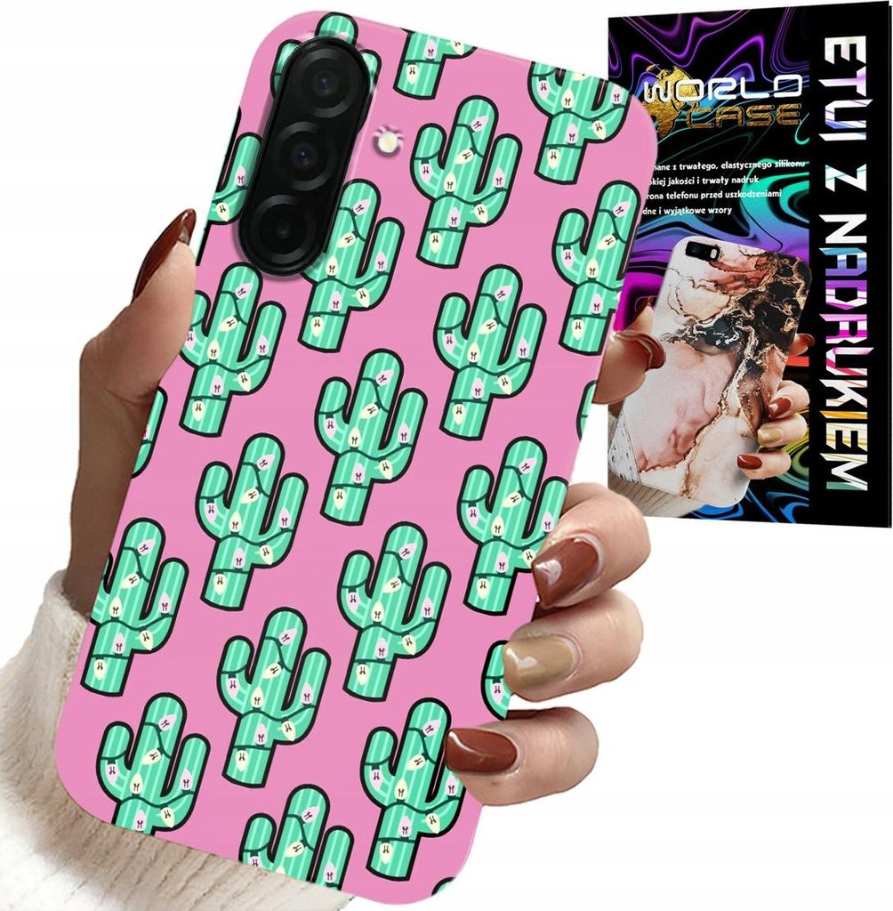 Hülle Für Samsung Galaxy A26 5G - Kakteen, Kaktus Auf Rosa Hintergrund + Folie