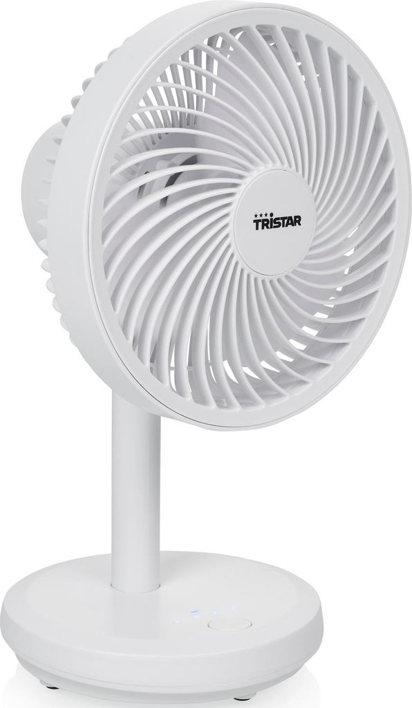 Nabíjateľný stolný ventilátor Biely Obrázok produktu 