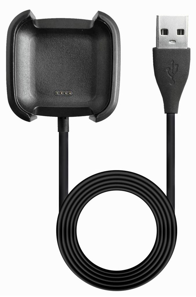 100 cm USB-Ladekabel für Fitbit Versa 2 Smartwatch mit Kompatibilität zur Steckdose